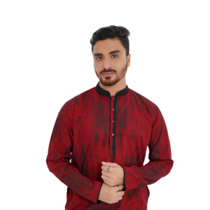 PREMIUM COTTON SCREEN PRINT PANJABI (Code B-001)