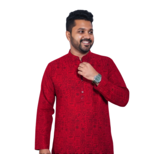 PREMIUM COTTON SCREEN PRINT PANJABI (Code OIK-001)