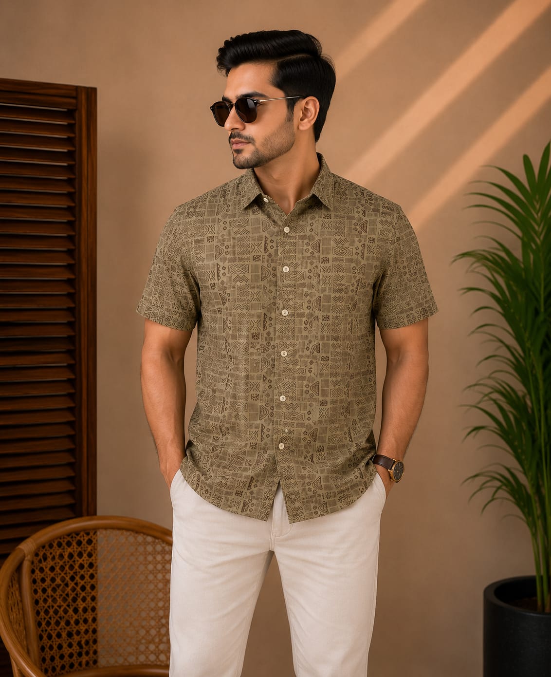 Printed Cotton Shirt
